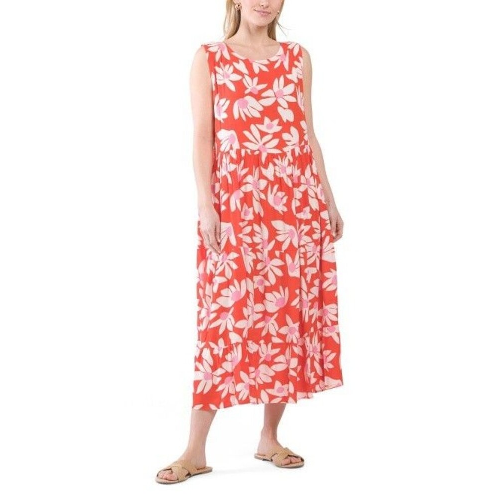 Mister Zimi womens Olivia Red Daisy Tie Back  Midi Dress size 10 AU (6 US) $179